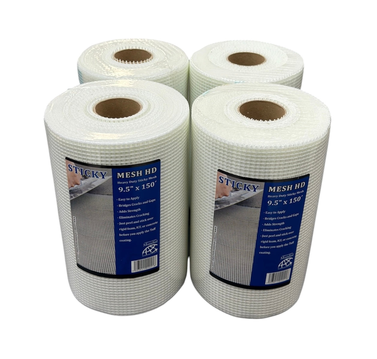 4-Pack Self-Adhesive Fiberglass Mesh 9.5'' x 150'